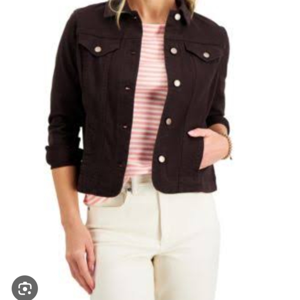 Charter Club Black Jean Jacket